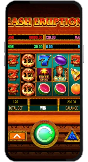Gameplay with Bonus Fireball Symbols