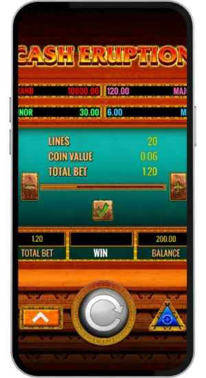 Select your bet and difficulty